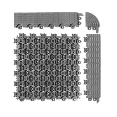 ポリ塩化ビニールのマットをかみ合わせる20CMの正方形は部分の連結のドア・マットを困惑させる